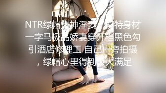 NTR绿帽大神淫妻，模特身材一字马极品娇妻穿开档黑色勾引酒店修理工 自己一旁拍摄，绿帽心里得到极大满足