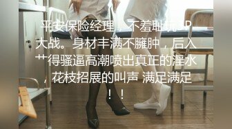 平安保险经理，不羞耻玩3P大战。身材丰满不臃肿，后入艹得骚逼高潮喷出真正的淫水，花枝招展的叫声 满足满足！！